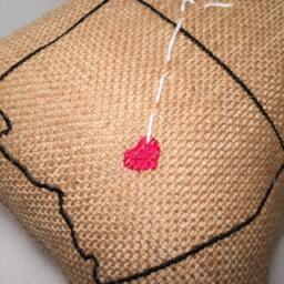 Places Embroidered Pillow - State Shapes - thumbnail 2