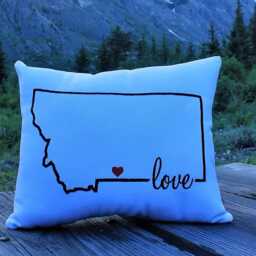 Places Embroidered Pillow - State Shapes - thumbnail 4