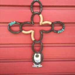 Horseshoe Cross - Decor Wall Art- Art Country -Rustic Rustic - thumbnail 3