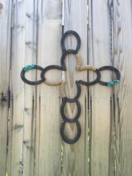 Horseshoe Cross - Decor Wall Art- Art Country -Rustic Rustic - thumbnail 1