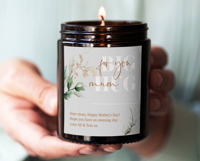 Personalised Mother's Day Candle, Mum Gift, Love You Birthday Big Hug Candle For - Nana - image 1