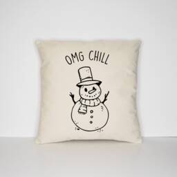 Christmas Cushion Cover Snowman Design - Fairtrade Cotton - thumbnail 2