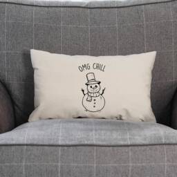 Christmas Cushion Cover Snowman Design - Fairtrade Cotton - thumbnail 3