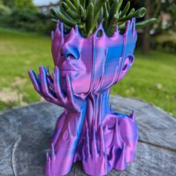 Head Planter, Melted Head Plant Pot, Artistic Planter For Indoor Plants & Outdoor Plants, A Gift You Or Yourself. Decoration - thumbnail 3