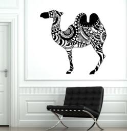 Wall Vinyl Camel Desert Animal Ornament Mural Decal 1755Dz - thumbnail 1