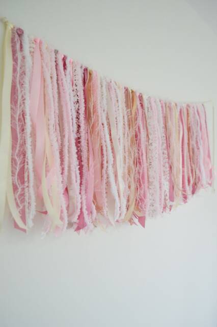 Custom Colours - Luxury Ribbon Garland Bunting For Home Decor Or Reusable Party - image 1