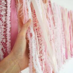 Custom Colours - Luxury Ribbon Garland Bunting For Home Decor Or Reusable Party - thumbnail 3