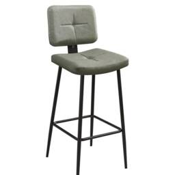 Industrial Diner Bar Stool Faux Leather Counter Height Stool, 72cm - thumbnail 3