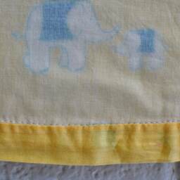 Cotton Baby Blanket With Elephant Print From India - thumbnail 4