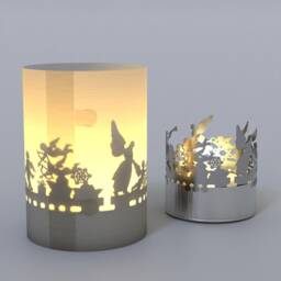 Angel Gift Tube Shadow Play Candle - Divine Motif Silhouettes, Serene Atmosphere, Perfect Spiritual - thumbnail 4