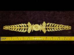 Ornate Applique Gilt Or White French Style Decorative Wall Furniture Onlay Moulding Pediment Plastic Decoration - thumbnail 1