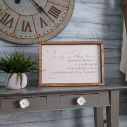In My Father's House, John 14, Many Rooms, Mansions, Wood Sign, Scripture, Bible Verse, Christian, Home & Living, Wall Decor - thumbnail 3