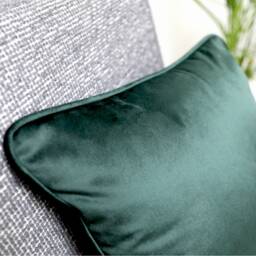 Forest Green Velvet Scatter Cushion Covers With Contrasting Piping in Luxury Plush Velvet. Blue/Orange/Green/Teal/Mustard Throw Pillows - thumbnail 3