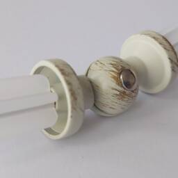 Bay Window Vintage White Curtain Pole Connector 25mm/ 16mm - Pack Of 1 - thumbnail 4