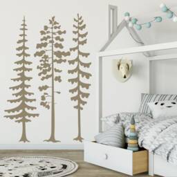 Woodland Nursery Decor - Pine Tree Wall Decals Forest Stickers #279 - thumbnail 4