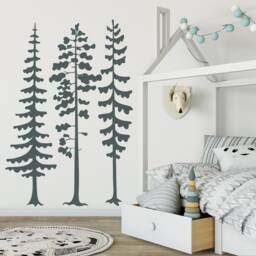 Woodland Nursery Decor - Pine Tree Wall Decals Forest Stickers #279