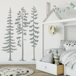 Woodland Nursery Decor - Pine Tree Wall Decals Forest Stickers #279 - thumbnail 3