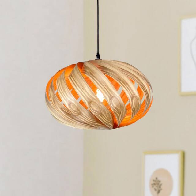 Pendant Lamp For The Living Room Or Ceiling Light Dining Table. Handmade From Genuine Wood - image 1