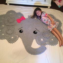 Crocheted Elephant Rug - thumbnail 2