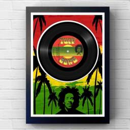 Framed Vinyl Record - Bob Marley Blackman Redemption Reggae Music Merch Memorabilia Unique Gift Idea 70S Wall Art - thumbnail 2