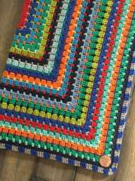 Crocheted Multicolored Blanket Boy. Modern Crocheted Blanket. Red, Blue, Green Knit Afghan. Baby - thumbnail 1