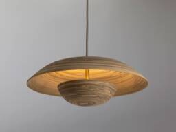 Mid Century Modern Lamps, Hanging Pendant Light, Home Decor, Kitchen Island Lighting-Gray & White - thumbnail 1
