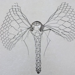 Stainless Steel Mosquito Sculpture Modern Desk Art - Pair - thumbnail 4