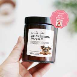 Welsh Terrier Birthday Gift For Her Mum Friends Dog Lovers Walker - Pet Memorial Candle Sympathy Bereavement Loss - thumbnail 1