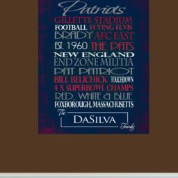 Personalized New England Patriots Print Or Canvas. Gifts For Dad. Him. Patriots Custom. New England Decor - thumbnail 3