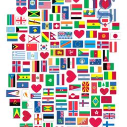 Flags Of The World Art Print Travel Decor - 8x10 - thumbnail 2