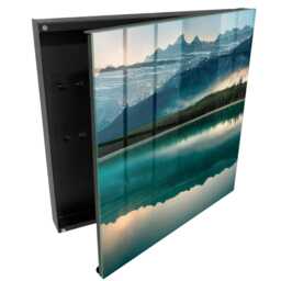 Mountain Reflection Key Cabinet For Home, Green Box Wall, Photographic Nature, Lovers Of Nature & Peace