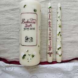 Christening Candles - Bespoke Set Of 3 - thumbnail 2