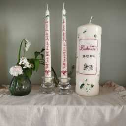 Christening Candles - Bespoke Set Of 3 - thumbnail 1