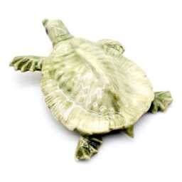 Miniature Ceramic Exotic Turtle Reptile Sea Ocean Animal Little Light Green Figurine Tiny Statue Small Decoration Collectible Figure Deco - thumbnail 3
