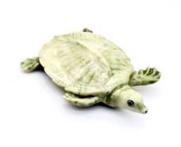 Miniature Ceramic Exotic Turtle Reptile Sea Ocean Animal Little Light Green Figurine Tiny Statue Small Decoration Collectible Figure Deco - thumbnail 1