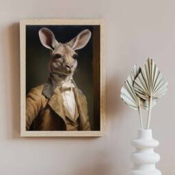 Victorian Gentleman Kangaroo Portrait Baroque Animal Art Print - thumbnail 3