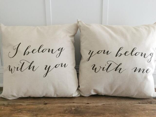 I Belong With You Pillow Cover Set Of 2 - image 1