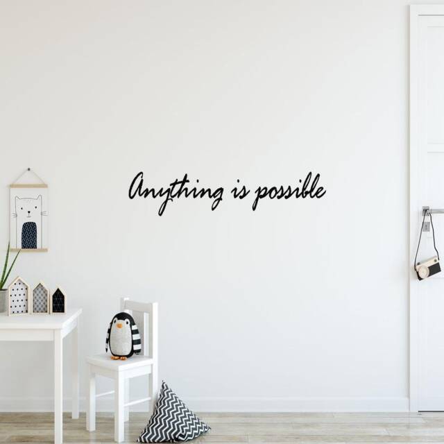 Vwaq Anything Is Possible Vinyl Wall Decal Inspirational Quote Art Sticker - image 1