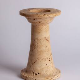 Handmade Travertine Candle Holder 9.4 - thumbnail 3