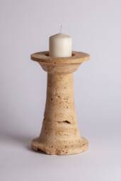 Handmade Travertine Candle Holder 9.4 - thumbnail 1