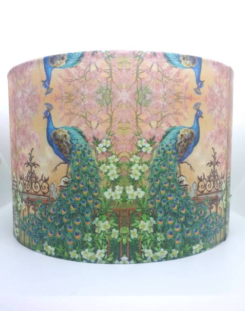 Peacock Flower Bedside Table Ceiling Lampshade Night Light Gift Home & Living Art Decor Handmade - image 1