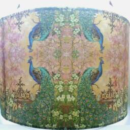 Peacock Flower Bedside Table Ceiling Lampshade Night Light Gift Home & Living Art Decor Handmade - thumbnail 3