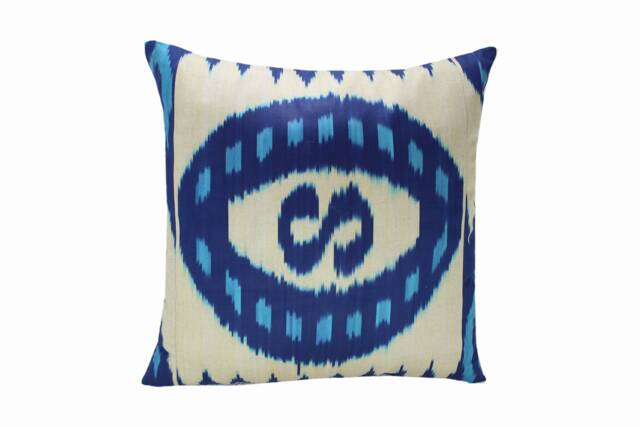 Hand Dyed Ikat Pillow Cover - image 1