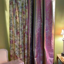 "Custom Silk Curtains-Roman Blinds in Designers Guild, ""Rosamund" - thumbnail 3