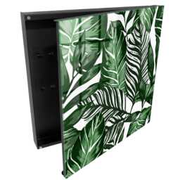Plant Patterns Key Cabinet For Home, Green Box Wall, Illustrative Flowers & Plants, Nature Lovers - thumbnail 1
