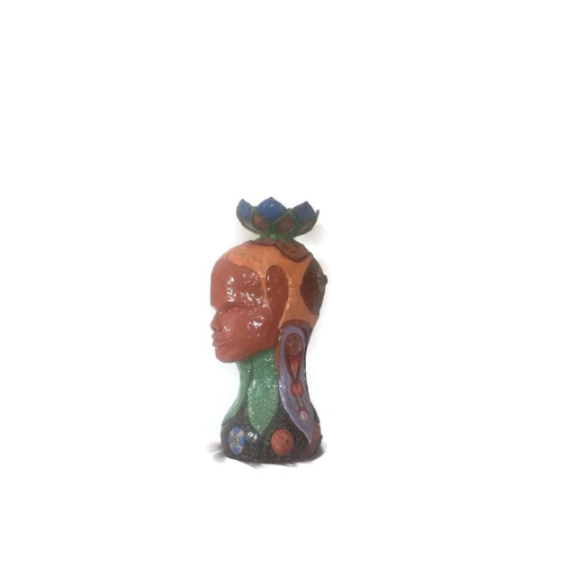 Figurative Art Ceramic Sculpture Female Garden Candy Bowl - image 1