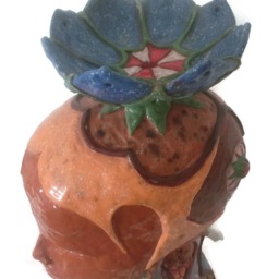 Figurative Art Ceramic Sculpture Female Garden Candy Bowl - thumbnail 4
