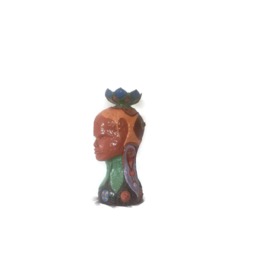 Figurative Art Ceramic Sculpture Female Garden Candy Bowl - thumbnail 1