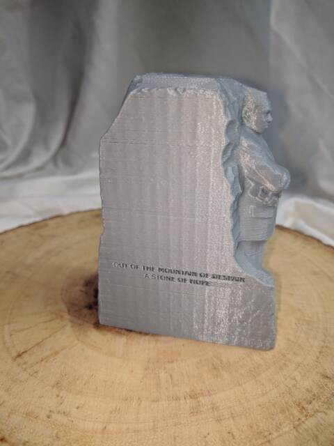 Dr. Martin Luther King Monument Replica, 3D Printed Statuette With Hope Quote - image 1