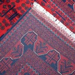 Handmade Wool Bokhara Rug Afghan Turkmen Oriental Carpet - 4.10 X 3.3 Ft - thumbnail 4